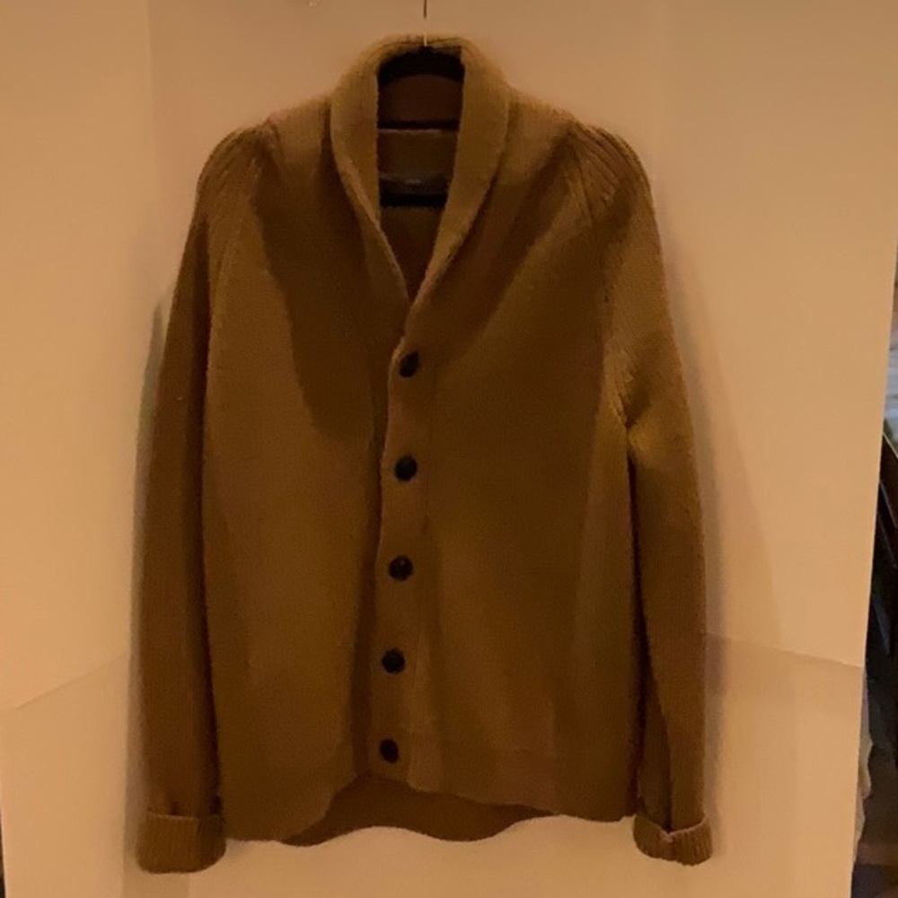 Vince Men’s Brown Cardigan Sweater